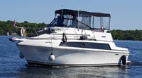 1987 Carver 3297 Mariner sold by a marine, boat and yacht broker in the Pickering, Whitby, Bowmanville, Peterborough, Belleville, Trenton and Brighton areas of  Ontario, Canada.